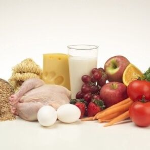 baltymingų maisto produktų ir vaisių, laikantis šešių žiedlapių dietos